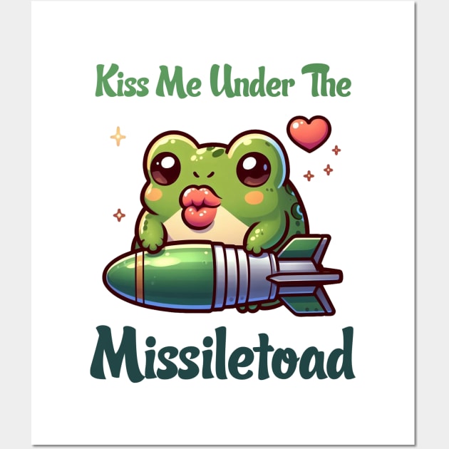 Kiss Me Under The Missile Toad Illustration Wall Art by Dmytro